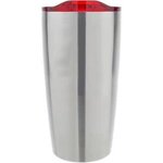 20 oz  Vacuum Insulated Tumbler - Silver-red