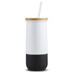 20 oz. Intrigue Vacuum Straw Tumbler - White