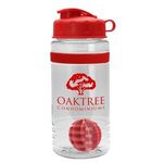 20 oz. Stripe Shaker Bottle with Flip Lid - Clear