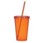 20 Oz. Sunsplash Single Wall Tumbler - Translucent Orange