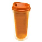 20 oz. Transparent Tumbler - Auto Sip Lid - Orange