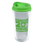 20 oz. Transparent Tumbler - Auto Sip Lid - Transparent Green