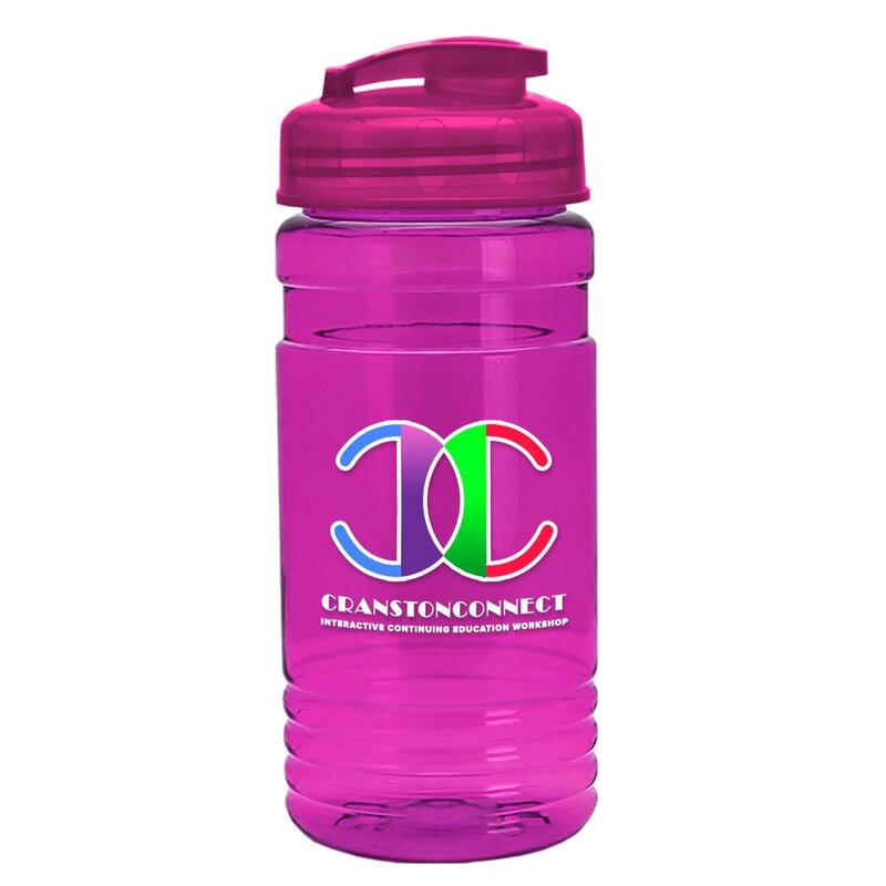 Main Product Image for Custom Printed RPET Bottle with Flip Top Lid - 20 Oz