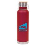 22 oz Double Wall Stainless Steel Bottle w/Bamboo Lid -  