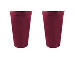 22 oz. Smooth Wall Plastic Stadium Cup - Maroon