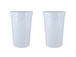 22 oz. Smooth Wall Plastic Stadium Cup - White