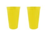 22 oz. Smooth Walled Stadium Cup - Large Quantity - Athletic Yellow