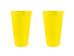22 oz. Smooth Walled Stadium Cup - Large Quantity - Neon Yellow