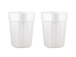 22 oz. Squat Fluted Stadium Plastic Cup - White