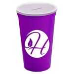 22 Oz. Stadium Cup With Coin Slot Lid -  