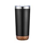 22 Oz. Vacuum Tumbler with Cork Bottom - Black