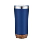 22 Oz. Vacuum Tumbler with Cork Bottom - Blue