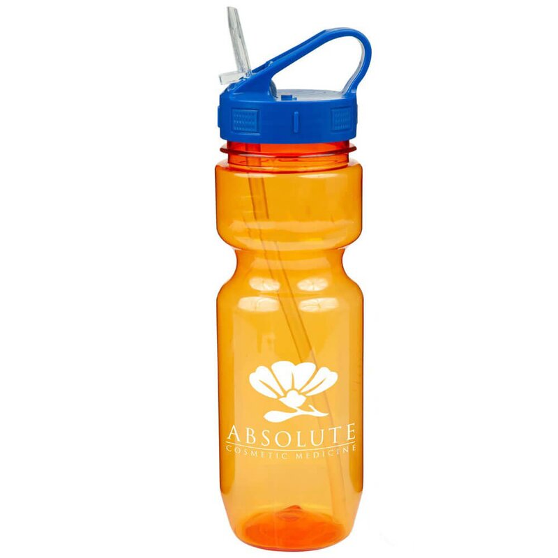 Main Product Image for 22Oz Translucent Bike Bottle With Sport Sip Lid & Straw