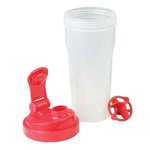 24 Oz Shake-It(TM) Bottle - Clear-red