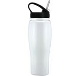 24 oz. Contour Bottle with Sport Sip Lid - White