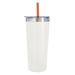 24 Oz. Full Laser Colma Basics Tumbler - Orange Straw