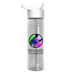 24 Oz. Slim Fit Bottle With Flip Straw - Digital - Clear