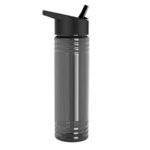 24 Oz. Slim Fit Bottle With Flip Straw - Digital - Transparent Smoke