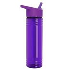 24 Oz. Slim Fit Bottle With Flip Straw - Digital - Transparent Violet