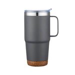 24 Oz. Stainless Steel Travel Mug with Cork Bottom - Gray