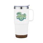 24 Oz. Stainless Steel Travel Mug with Cork Bottom -  