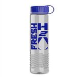 24oz Wave Bottle - Tethered Lid - Clear