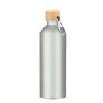 25 Oz. Aluminum Tundra Bike Bottle With Bamboo Lid - Silver