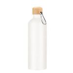 25 Oz. Aluminum Tundra Bike Bottle With Bamboo Lid - White