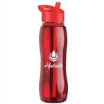 25 oz. Bottle with Collar - Flip Straw -  