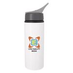 25 Oz. Tario Aluminum Bike Bottle - White