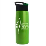 26 oz Metallic Flair Bottle - Pop-up Sip Lid - Met. Lime Green