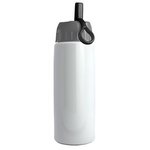 26 oz Metallic Flair Bottle - Ring Straw Lid - White