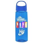 26 oz. Fair Bottle with Oval Crest Lid - Digital - T. Blue