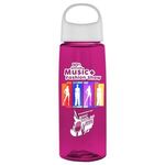 26 oz. Fair Bottle with Oval Crest Lid - Digital - T. Fuchsia