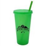 26 oz. Tumbler with Lid and Straw - Neon Green