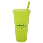 26 oz. Tumbler with Lid and Straw - Neon Yellow