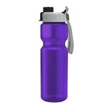 28 oz. Transparent. Bottle - Quick Snap Lid - Transparent Violet