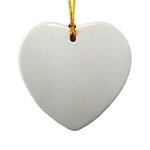 3" CERAMIC ORNAMENT - HEART - Heart