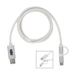 3-in-1 3 Ft. Disco Tech Light Up Charging Cable -  