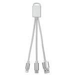 3-In-1 Braided Charging Buddy - Silver