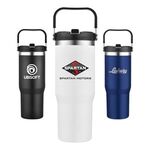 30 Oz. Stainless Steel Travel Mug with Handle -  