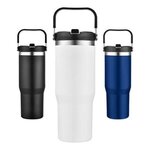 30 Oz. Stainless Steel Travel Mug with Handle -  