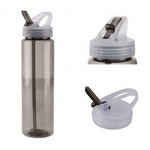 32 oz. PET Freedom Bottle w/Flip Up Sipper Lid - Translucent Smoke