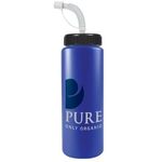 32 Oz. Sports Bottle W/ Straw Cap (Colors) - Royal Blue