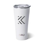 32 Oz. Swig Life™ Stainless Steel Shimmer Aquamarine Tumbler - White