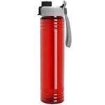 32 oz. The Adventure Transparent Bottle with Quick Snap Lid - Transparent Red