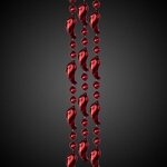 33" Metallic Red Chili Pepper Beaded Necklace - Red