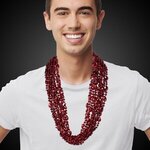 33" Metallic Red Chili Pepper Beaded Necklace -  