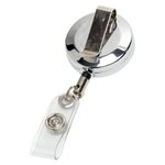 "DUBLIN CHROME" 30" Cord Chrome Solid Metal Retractable Badge Re