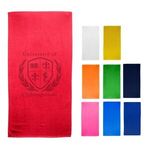 35" X 60" Velour Beach Towel - Red